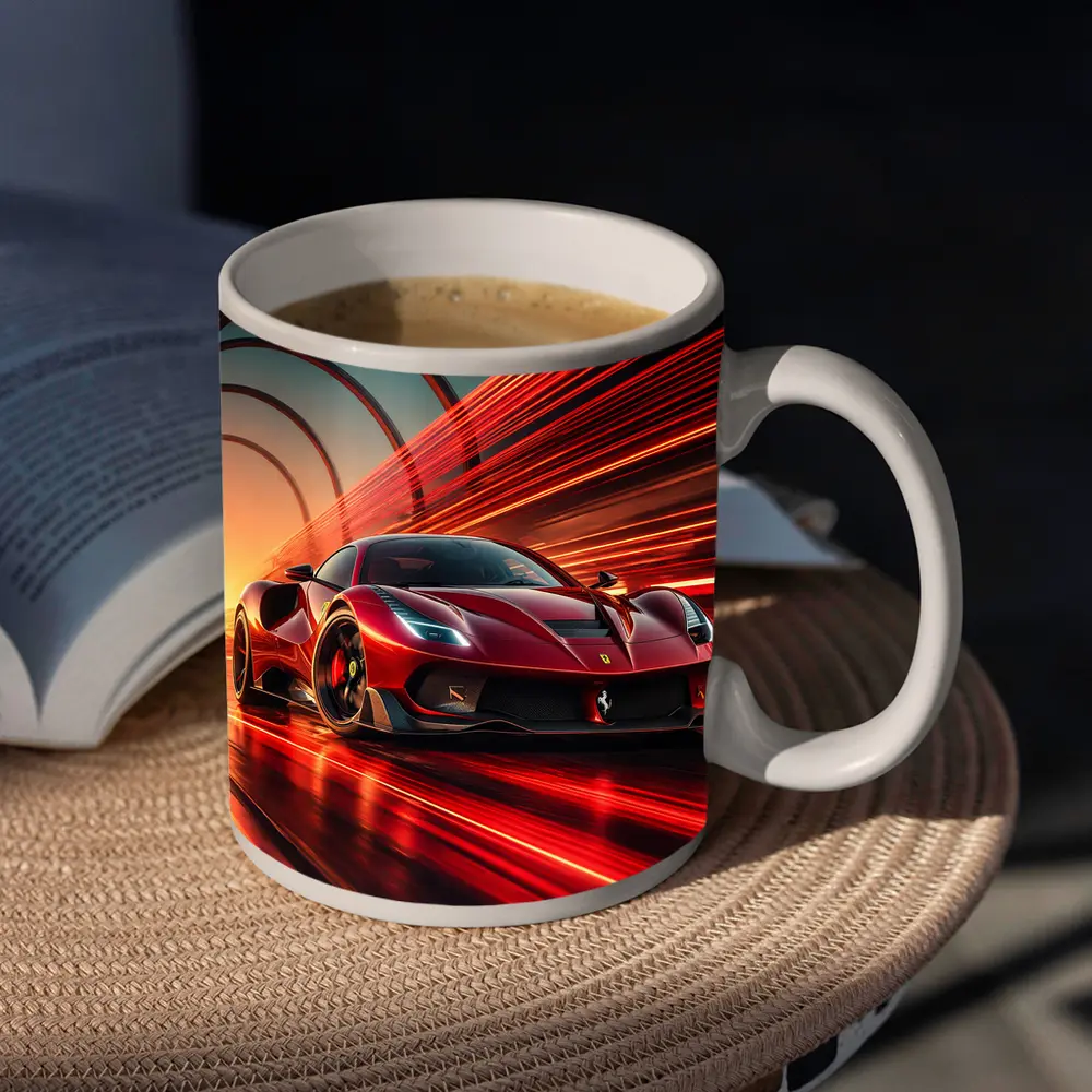 Ferrari SF90 Stradale Red Speed Abstract – Mugs