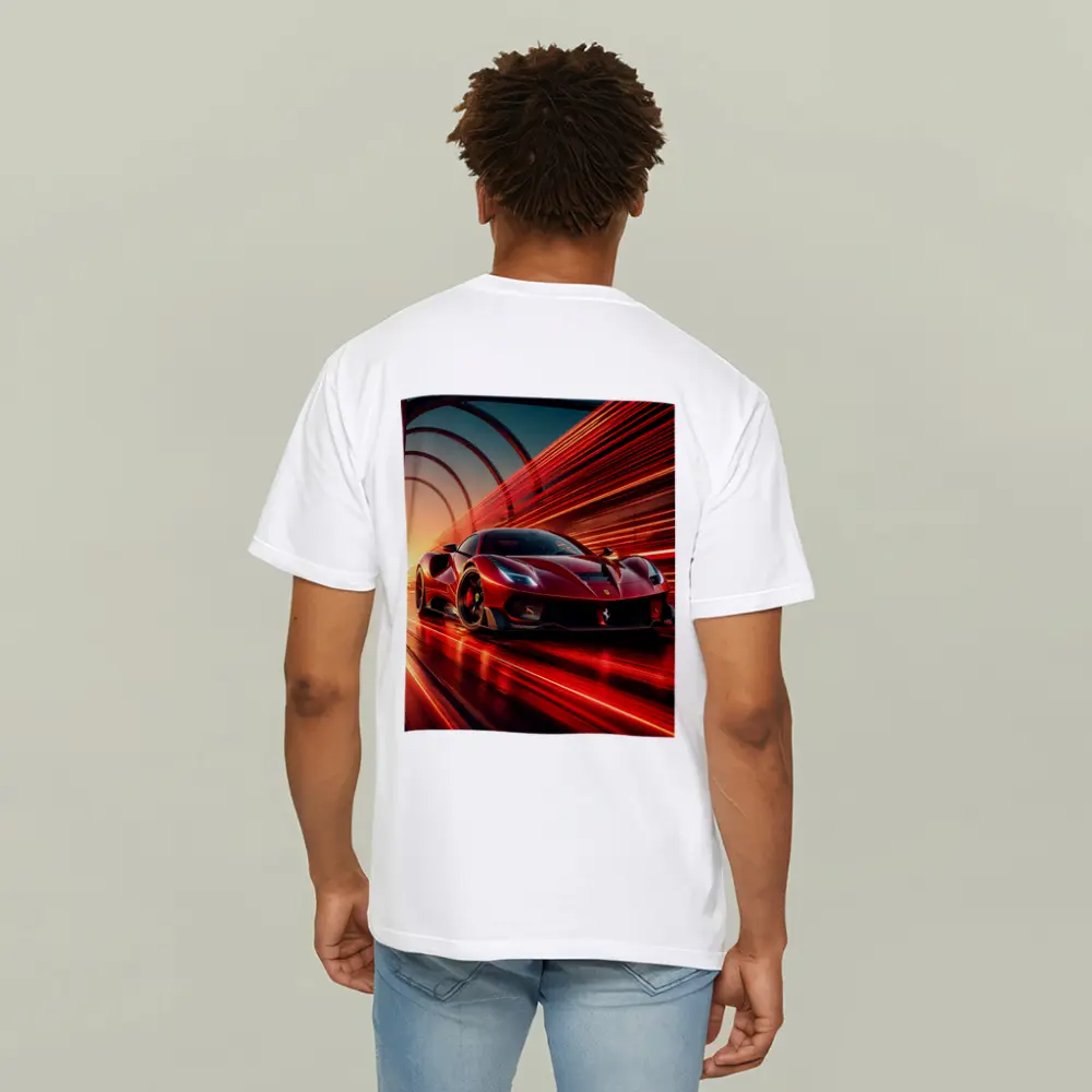 Ferrari SF90 Stradale Red Speed Abstract – T-Shirts