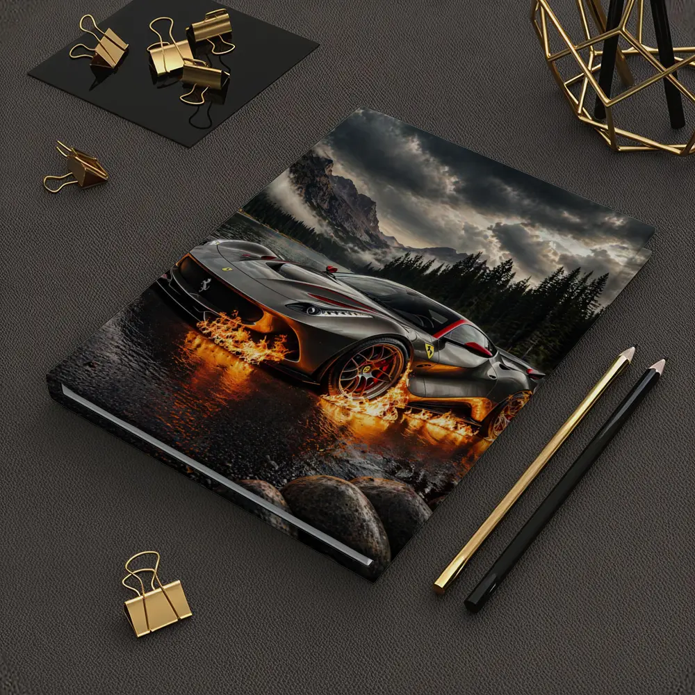 Ferrari F12 On Fire Mountain Lake – Notebooks