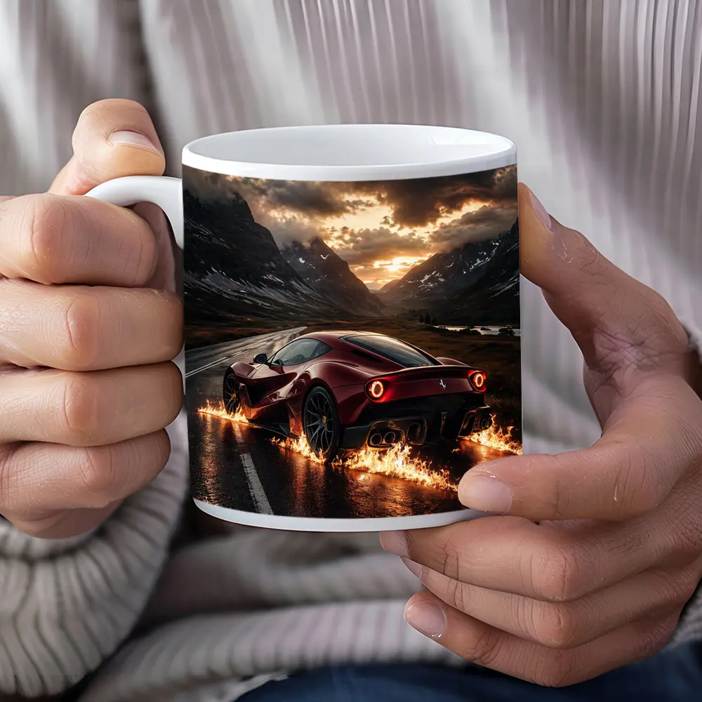 Ferrari SF90 Stradale Burning Mountain Road – Mugs