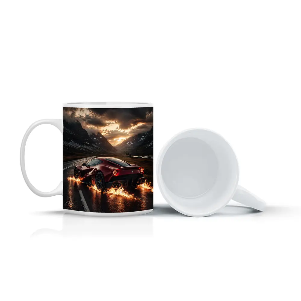 Ferrari SF90 Stradale Burning Mountain Road – Mugs