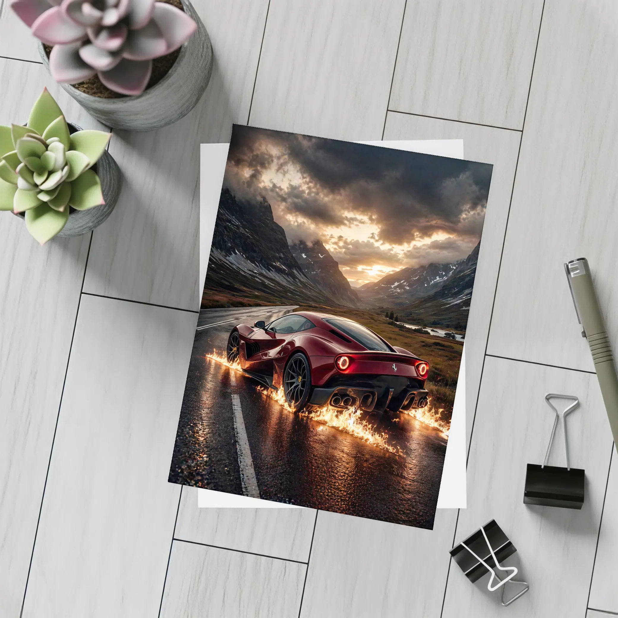 Ferrari SF90 Stradale Burning Mountain Road – Postcards