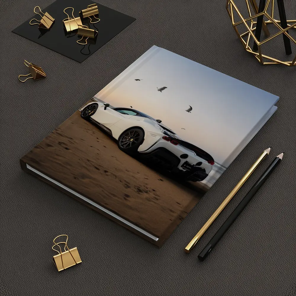 Ferrari SF90 Stradale White Beach Sunset – Notebooks