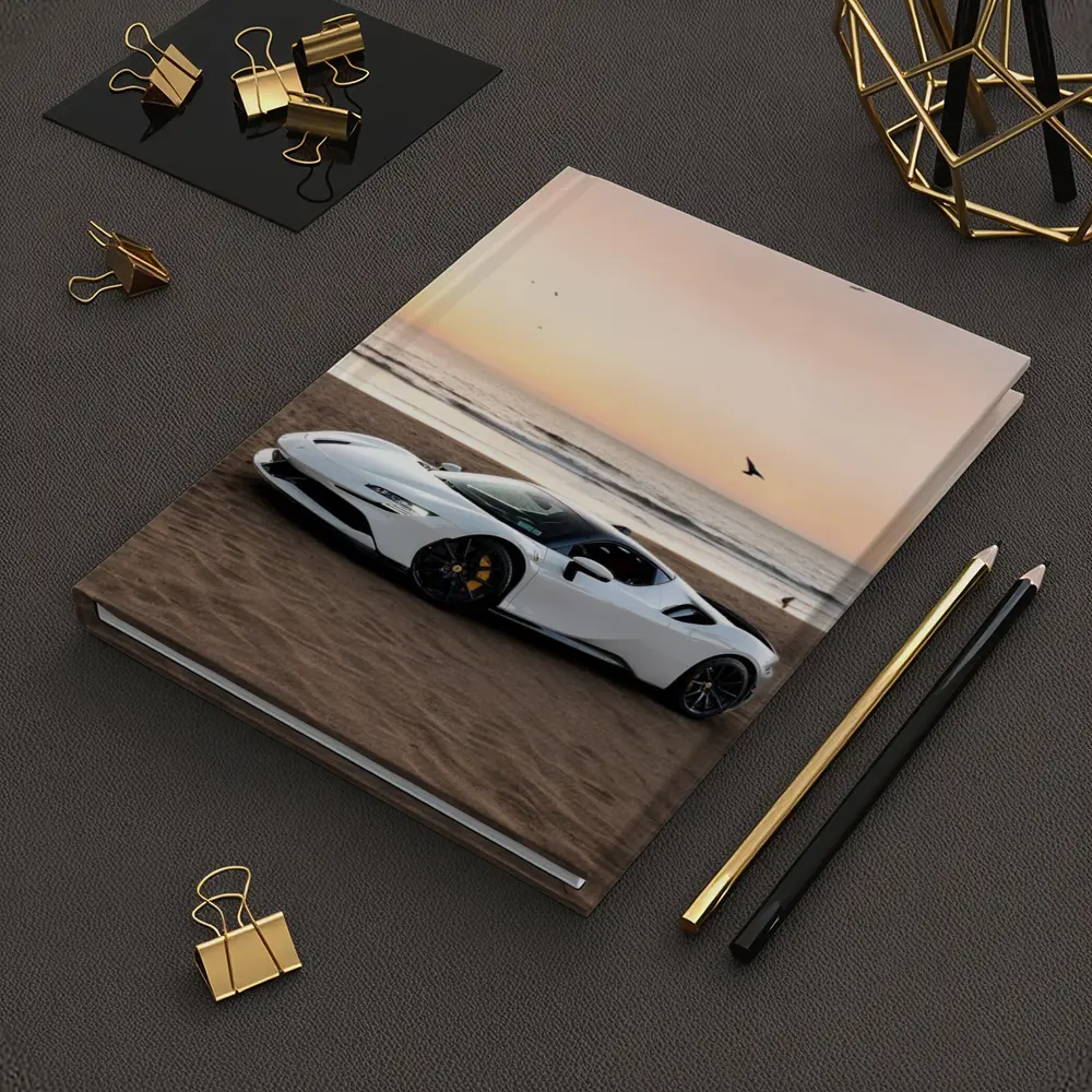 Ferrari SF90 Stradale White Beach Sunset – Notebooks
