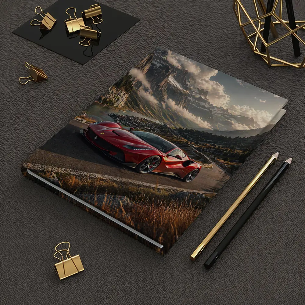 Ferrari F8 Tributo Red Alpine Mountain Road – Notebooks