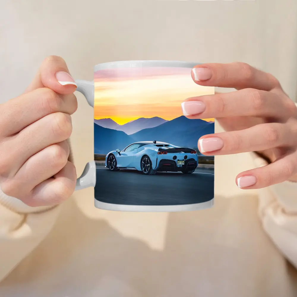 Ferrari SF90 Stradale Mountain Sunset Drive – Mugs
