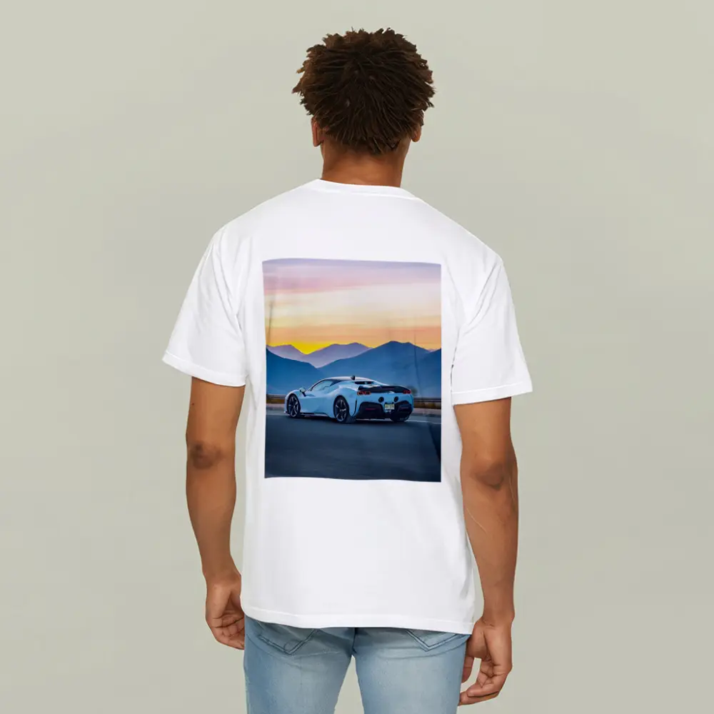 Ferrari SF90 Stradale Mountain Sunset Drive – T-Shirts