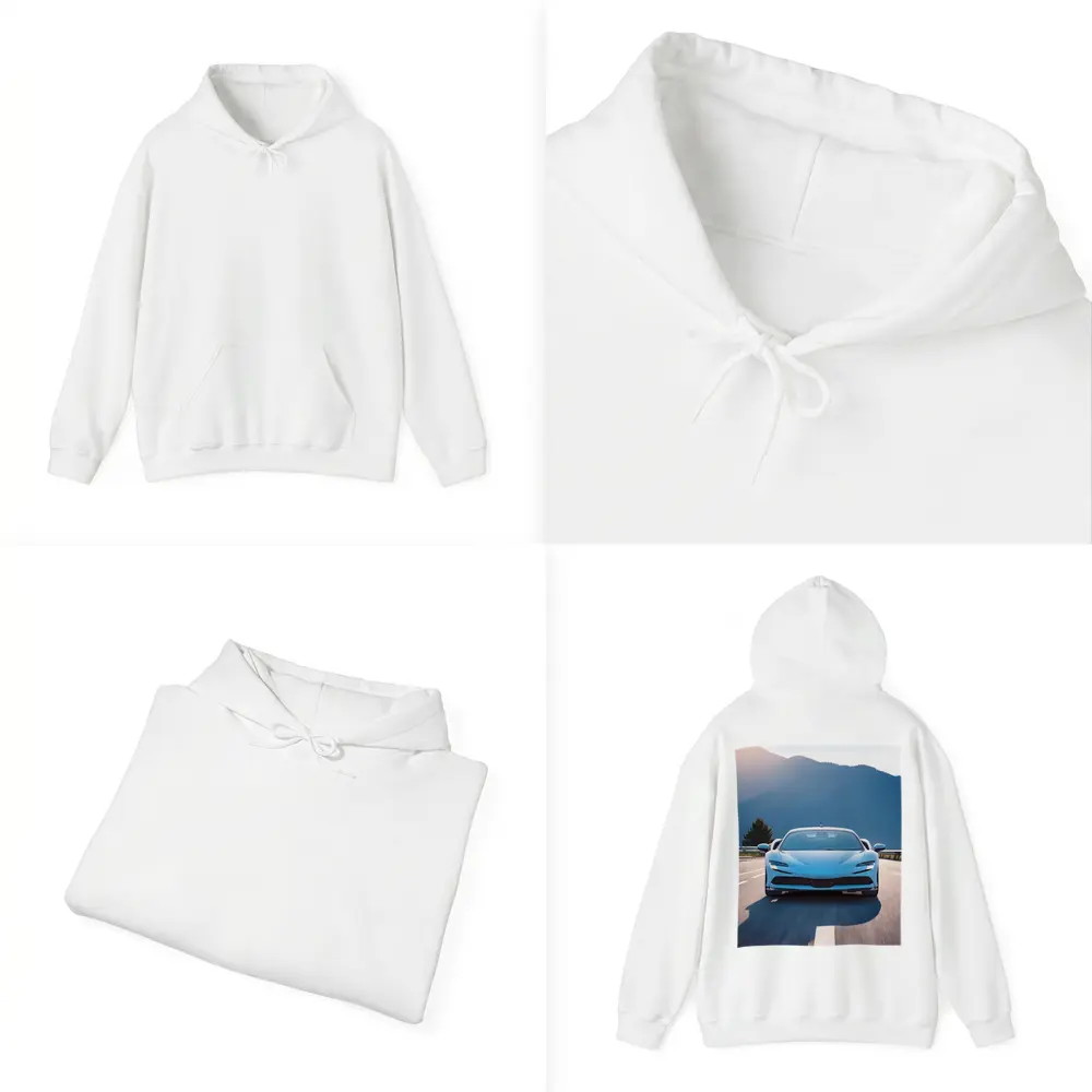 Ferrari SF90 Stradale Blue Mountain Road – Hoodies
