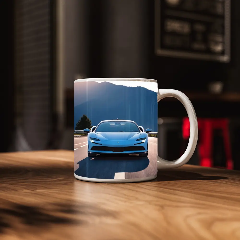 Ferrari SF90 Stradale Blue Mountain Road – Mugs