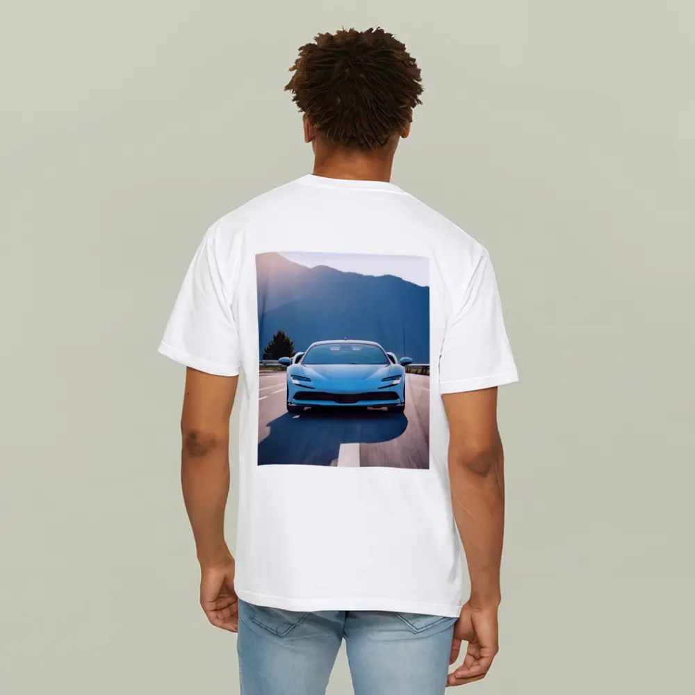 Ferrari SF90 Stradale Blue Mountain Road – T-Shirts