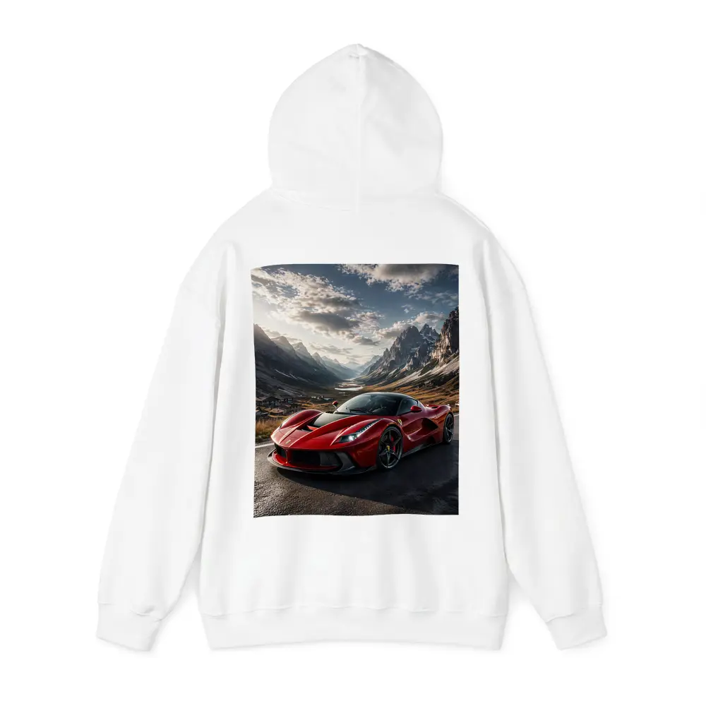 Ferrari LaFerrari Red Supercar Mountain Road – Hoodies