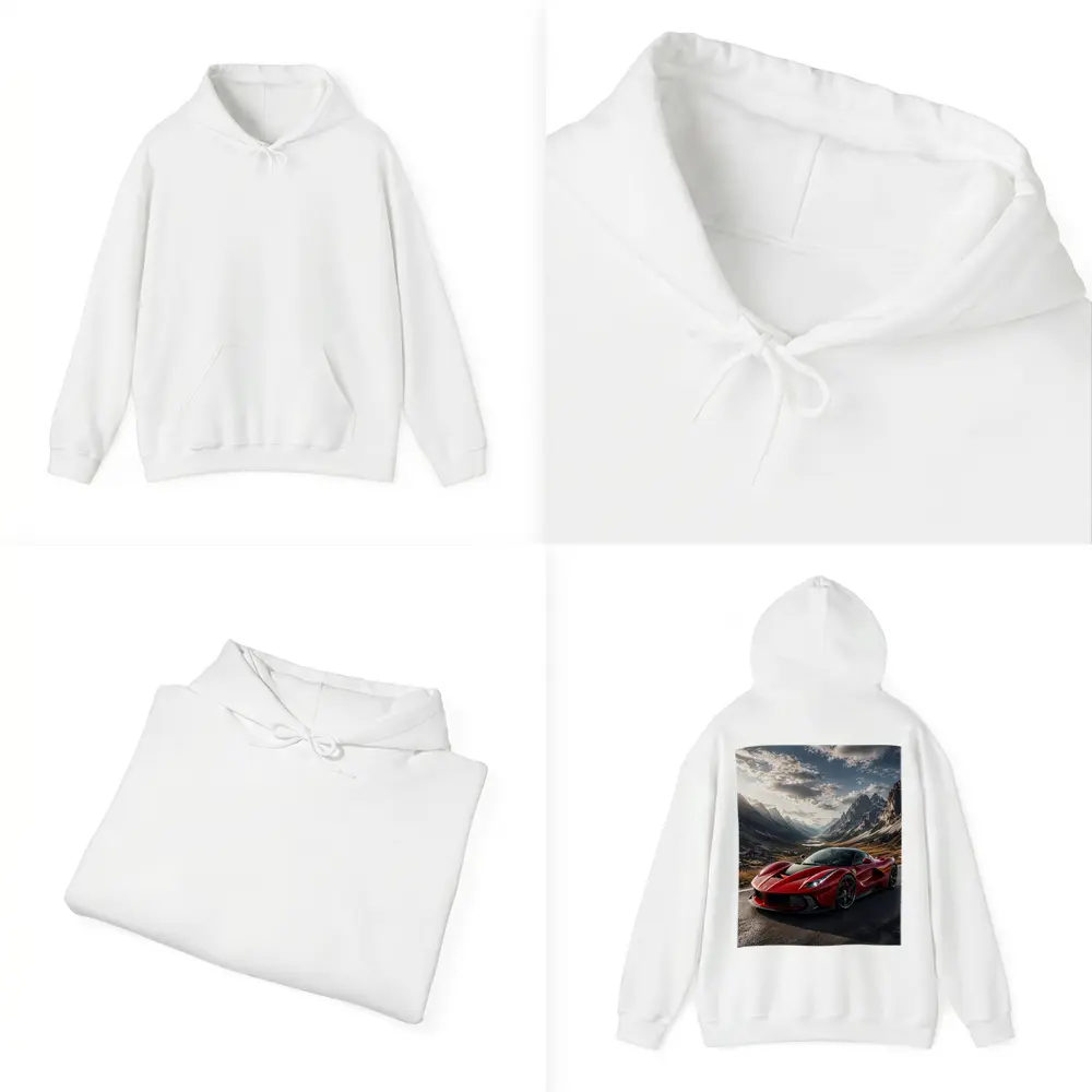Ferrari LaFerrari Red Supercar Mountain Road – Hoodies