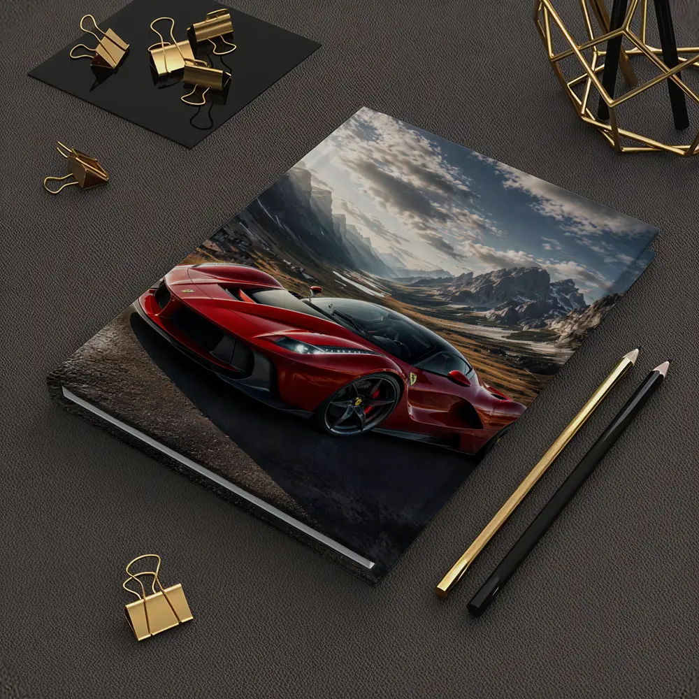 Ferrari LaFerrari Red Supercar Mountain Road – Notebooks