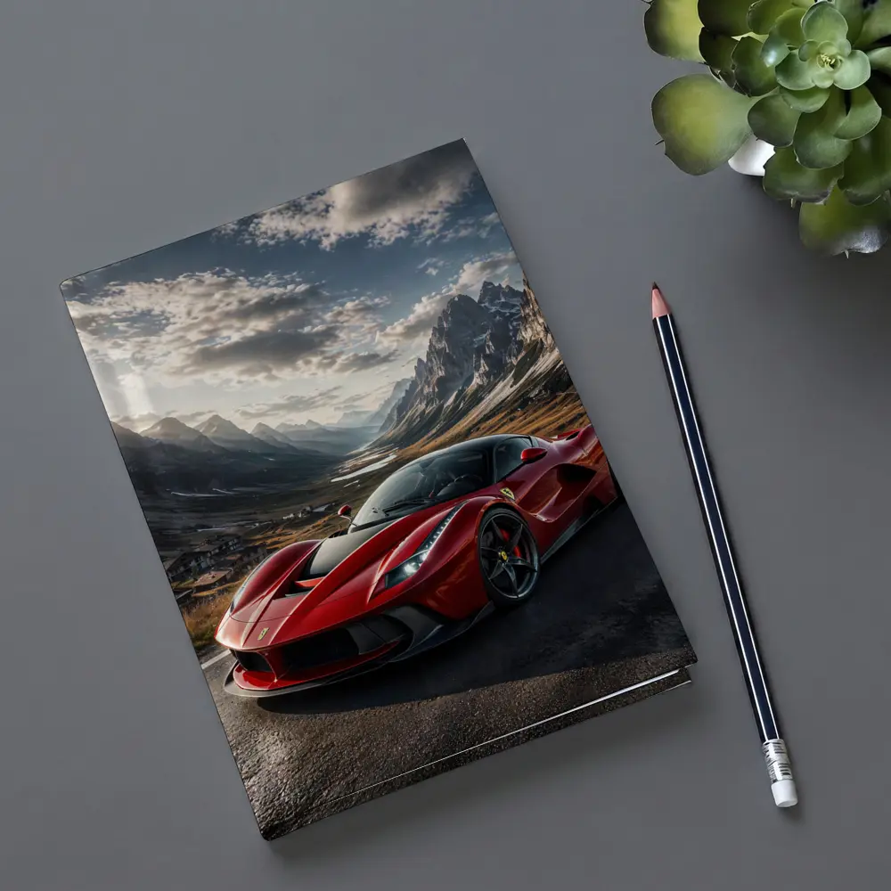 Ferrari LaFerrari Red Supercar Mountain Road – Notebooks