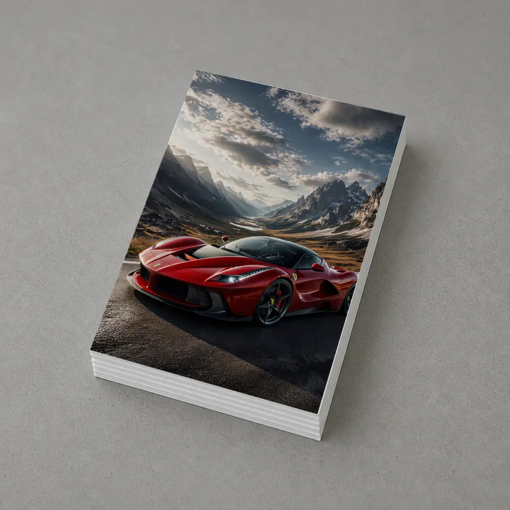 Ferrari LaFerrari Red Supercar Mountain Road – Postcards
