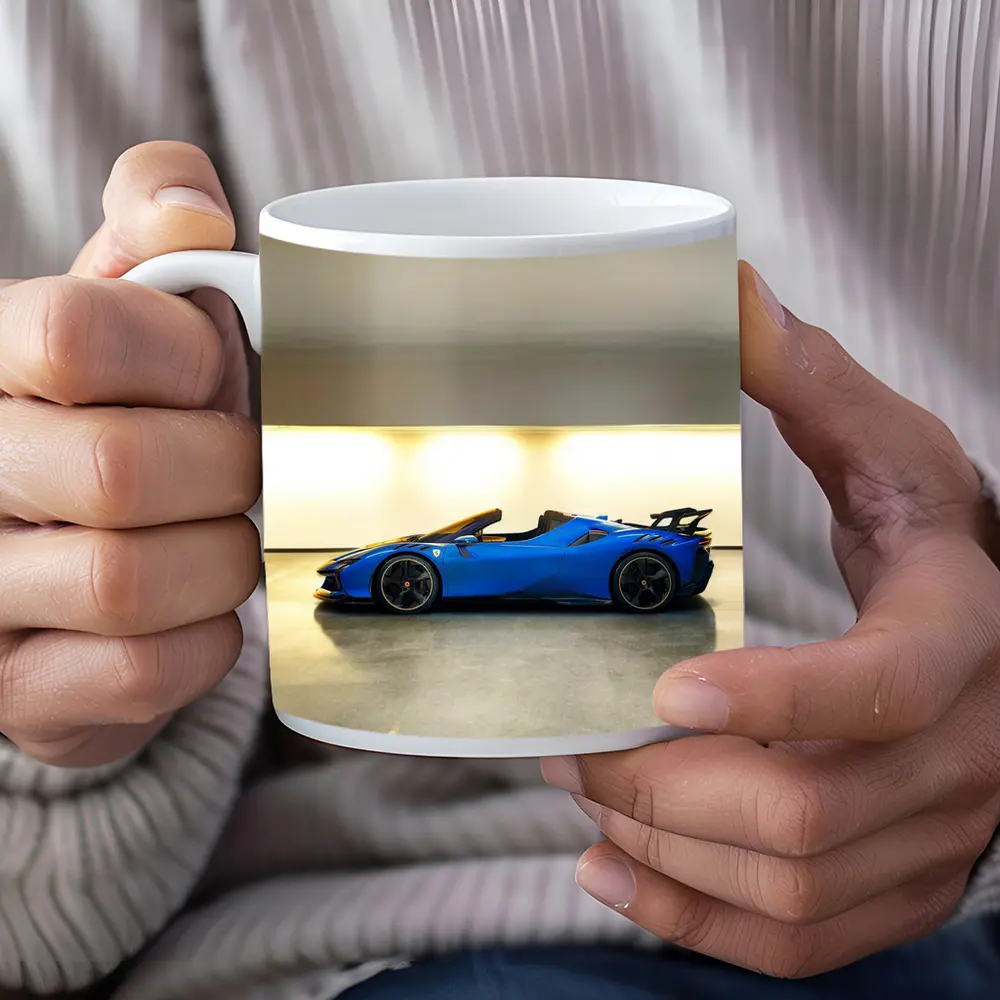 Ferrari SF90 Spider Blue Indoor Garage – Mugs