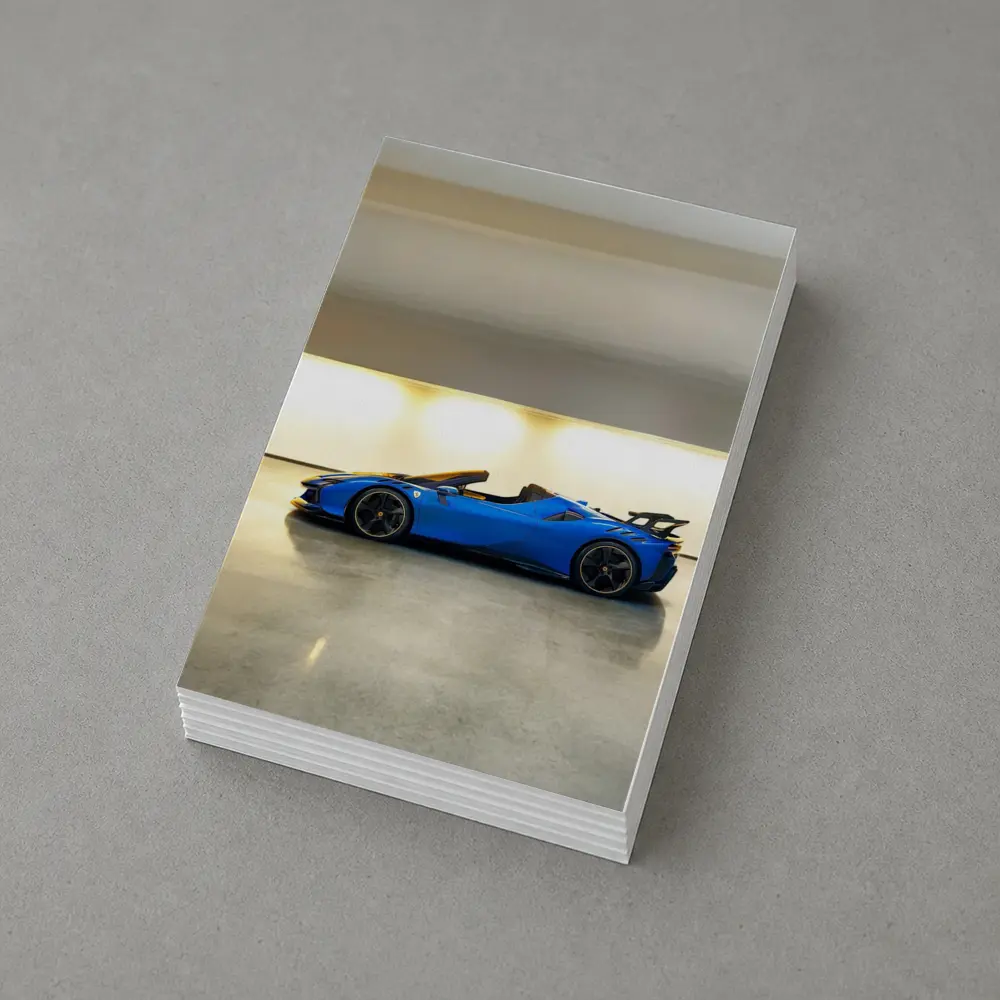 Ferrari SF90 Spider Blue Indoor Garage – Postcards