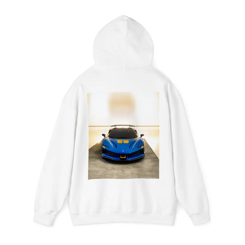Ferrari SF90 XX Blue Supercar Studio – Hoodies