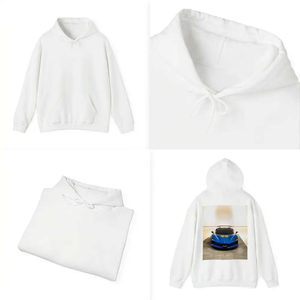 Ferrari SF90 XX Blue Supercar Studio – Hoodies
