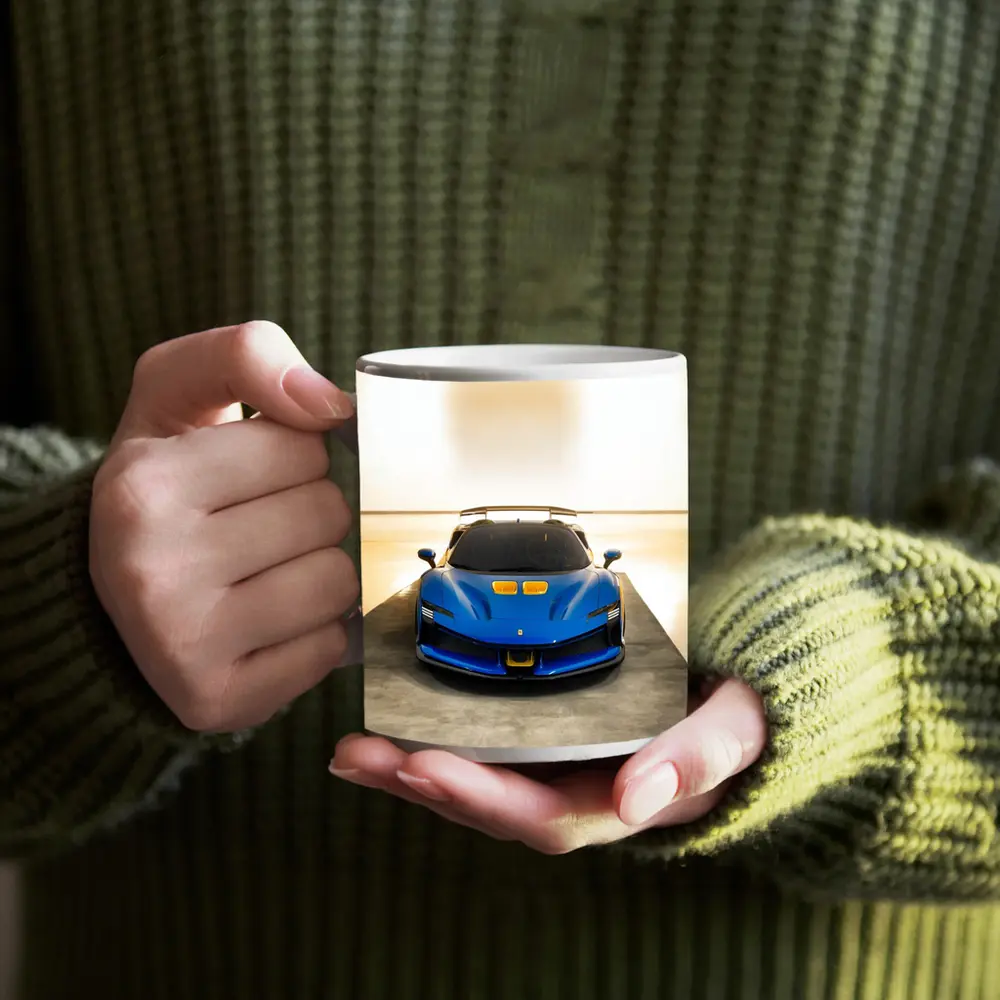 Ferrari SF90 XX Blue Supercar Studio – Mugs