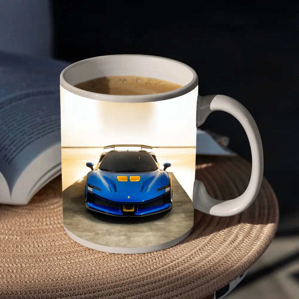 Ferrari SF90 XX Blue Supercar Studio – Mugs