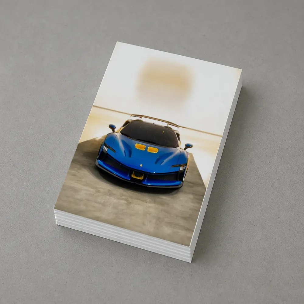 Ferrari SF90 XX Blue Supercar Studio – Postcards