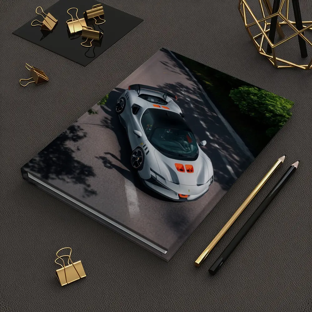 Ferrari SF90 Stradale White Orange Road – Notebooks