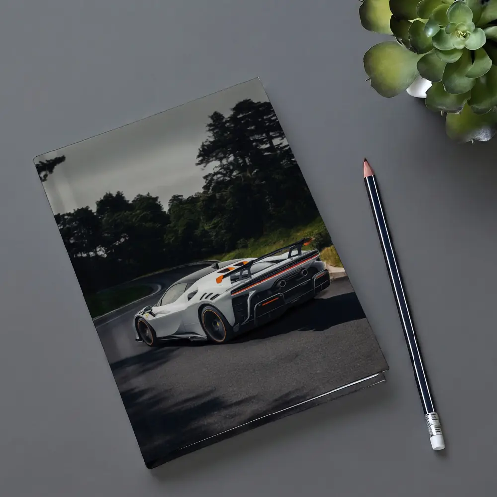 Ferrari SF90 Stradale On Winding Road – Notebooks