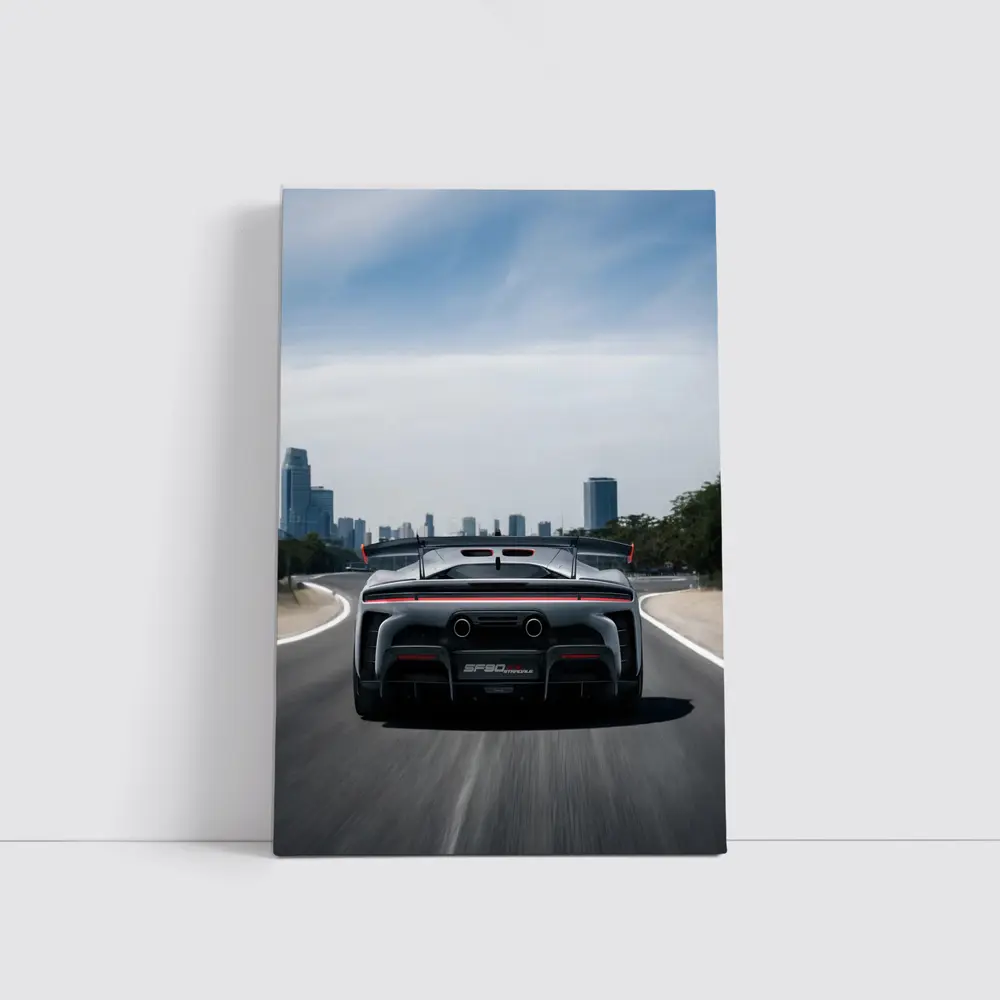 Ferrari SF90 Stradale Rear Road City – Wall Art
