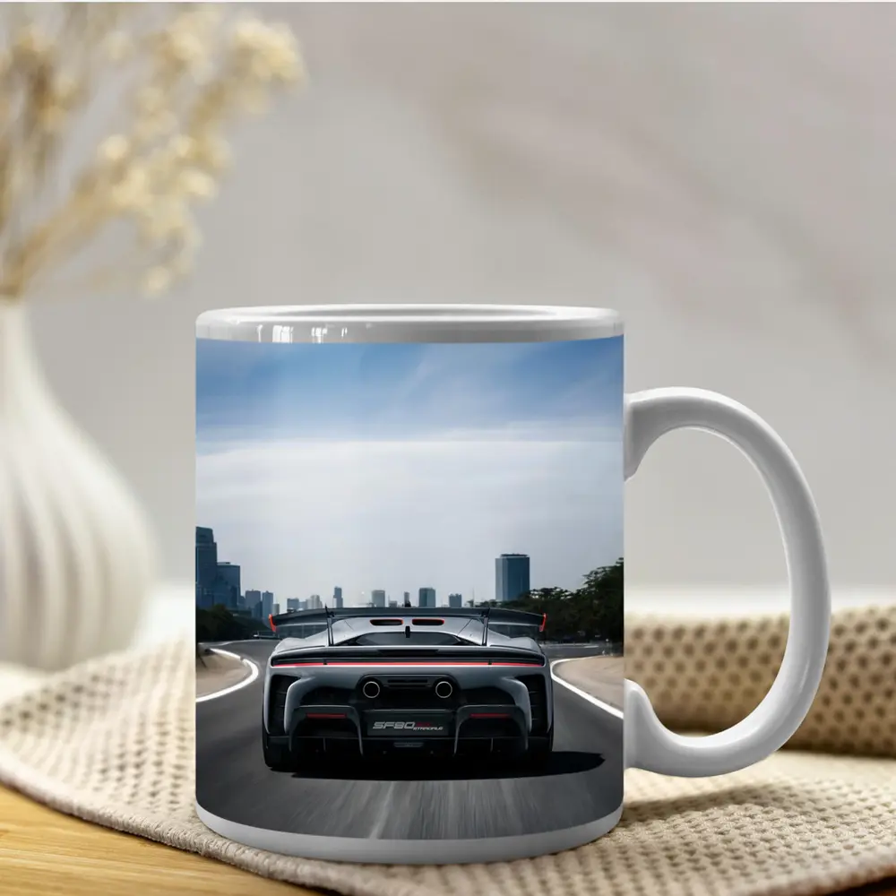 Ferrari SF90 Stradale Rear Road City – Mugs