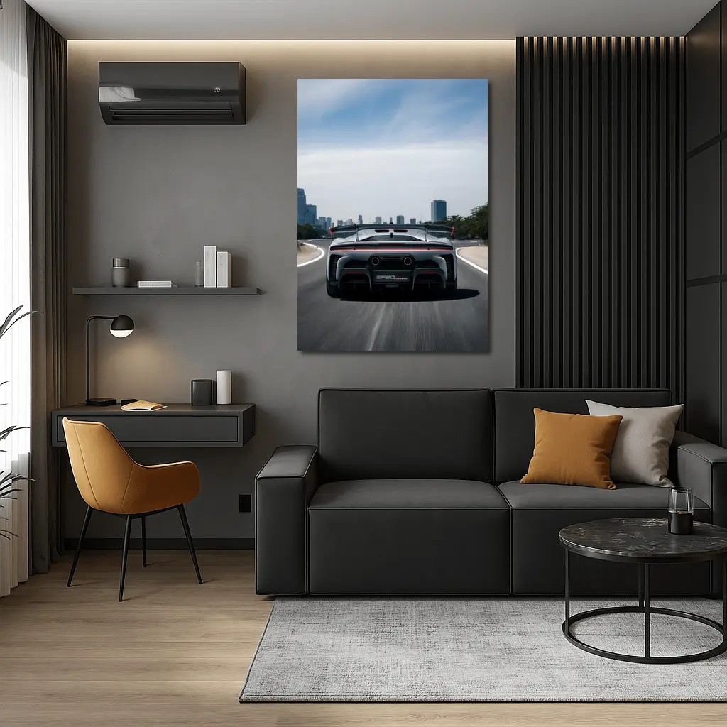 Ferrari SF90 Stradale Rear Road City – Wall Art