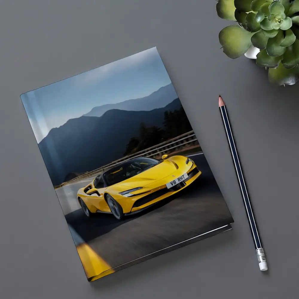 Ferrari SF90 Stradale Yellow Mountain Road – Notebooks