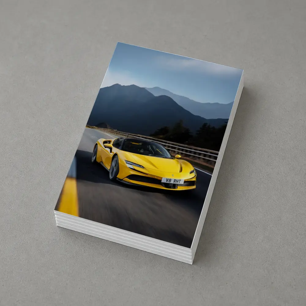 Ferrari SF90 Stradale Yellow Mountain Road – Postcards
