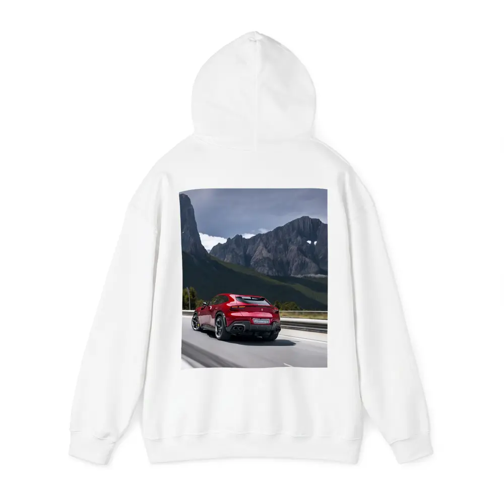 Ferrari Purosangue Red SUV Mountain Road – Hoodies