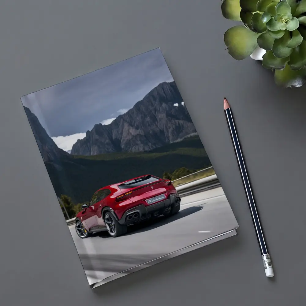 Ferrari Purosangue Red SUV Mountain Road – Notebooks