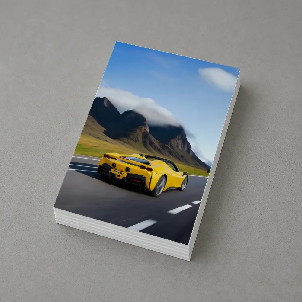 Yellow Ferrari SF90 Spider Mountain Road – Postcards