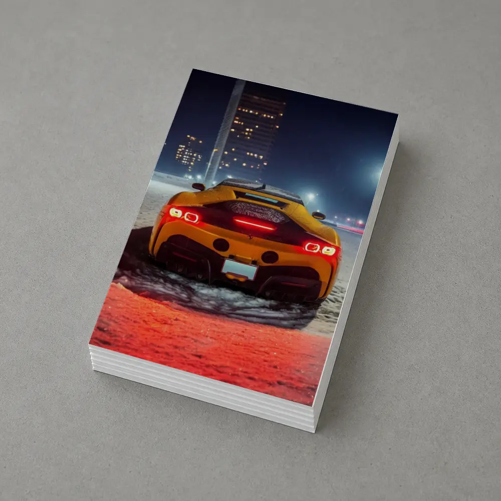 Ferrari SF90 Stradale Snow Night City – Postcards