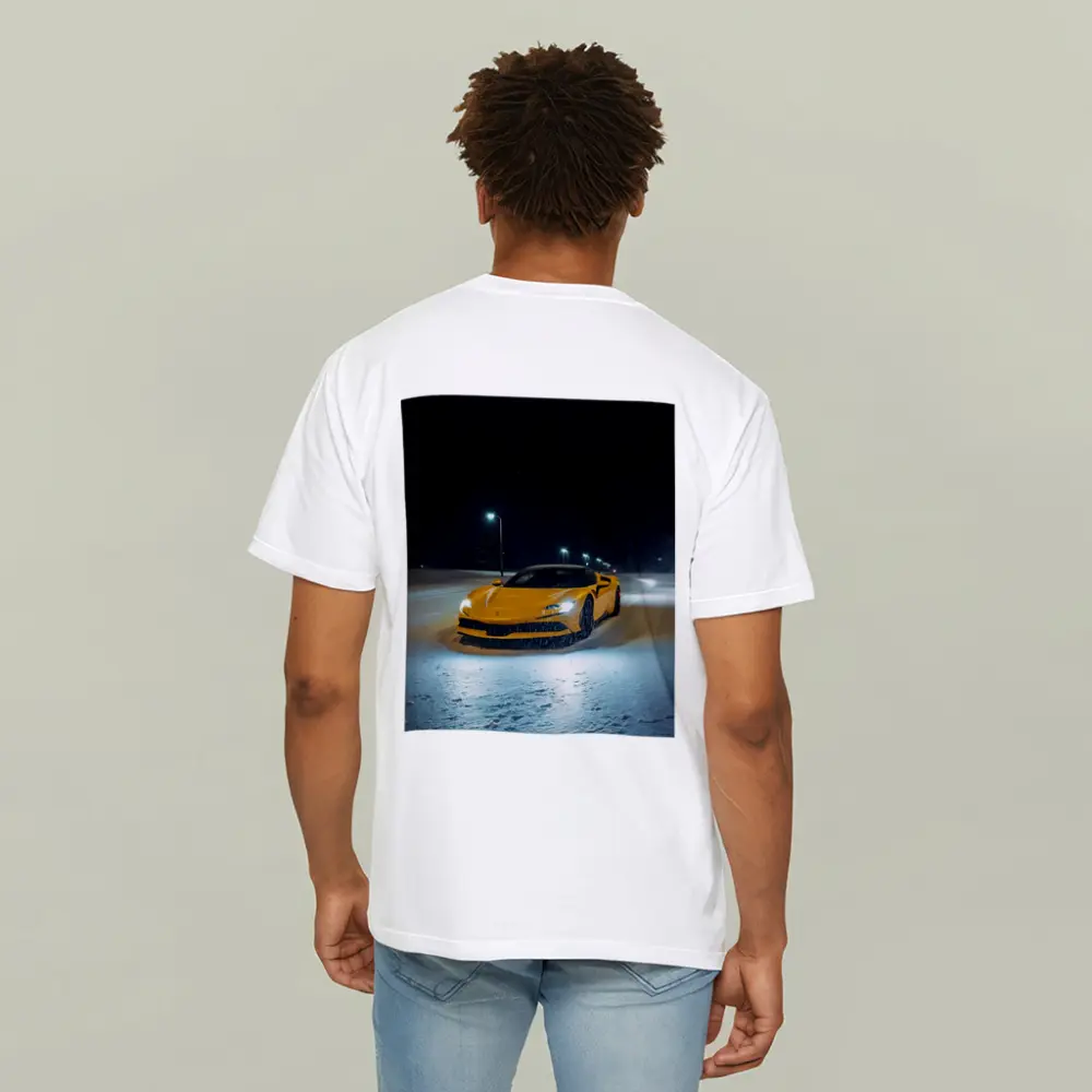 Ferrari SF90 Stradale Yellow Snow Night – T-Shirts