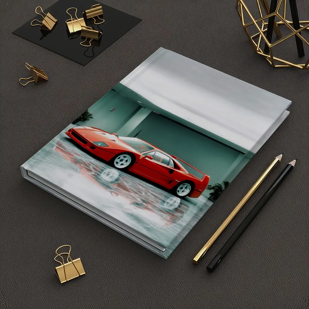 Ferrari F40 Red Parked Indoor Showroom – Notebooks