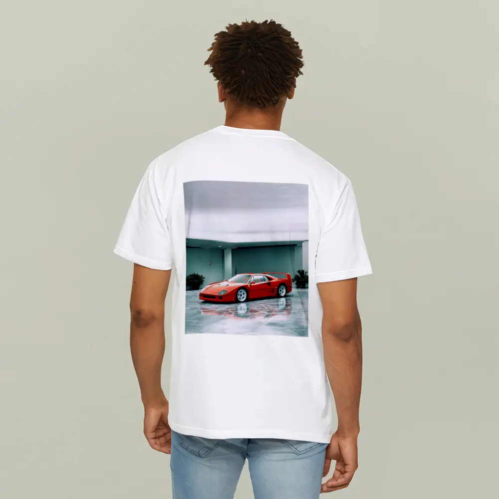 Ferrari F40 Red Parked Indoor Showroom – T-Shirts