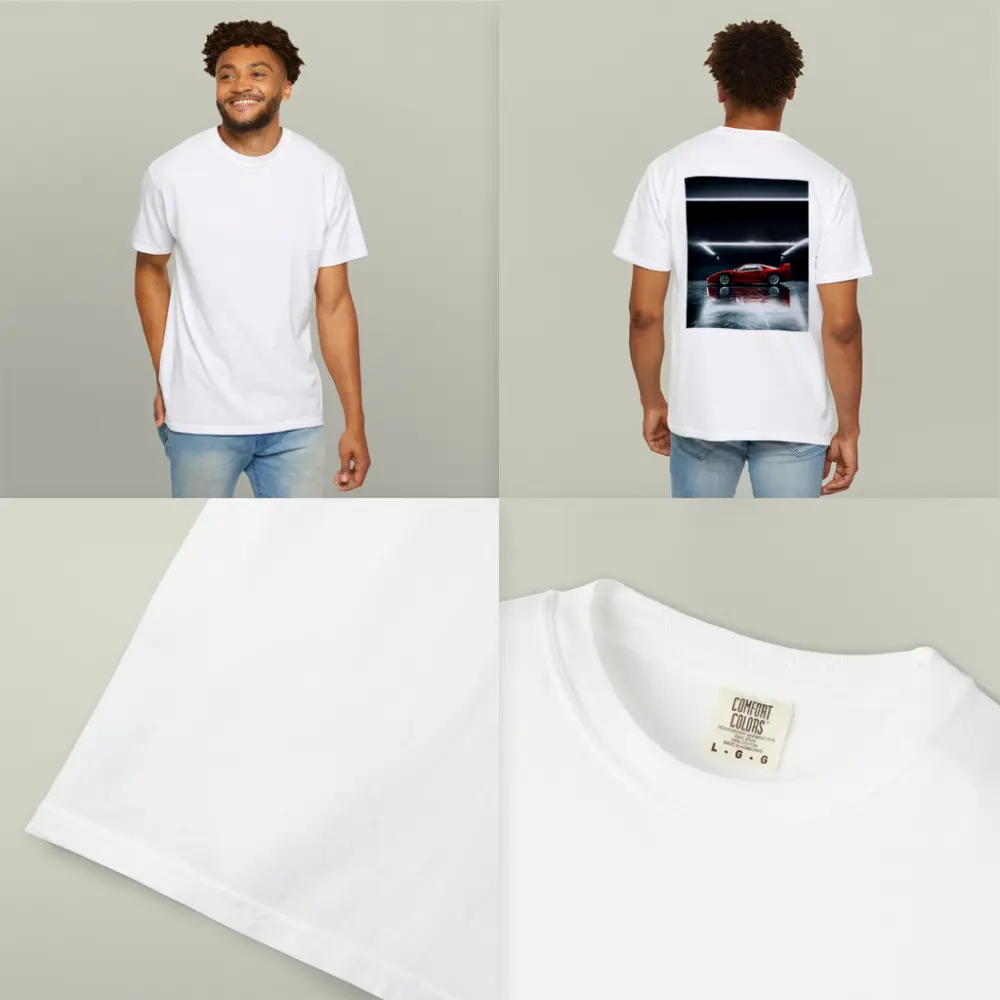 Ferrari F40 Red Supercar Dark Garage – T-Shirts