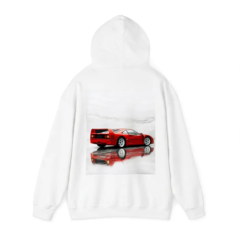 Ferrari F40 Red Marble Surface Reflection – Hoodies