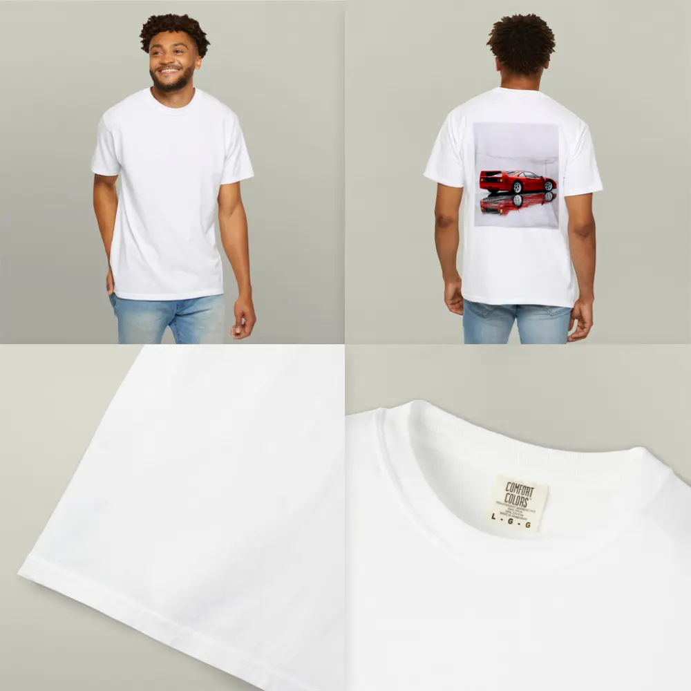 Ferrari F40 Red Marble Surface Reflection – T-Shirts