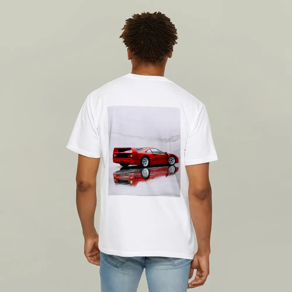 Ferrari F40 Red Marble Surface Reflection – T-Shirts