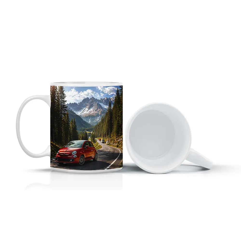 Fiat 500 Red Mountain Alpine Road Drive – Mugs