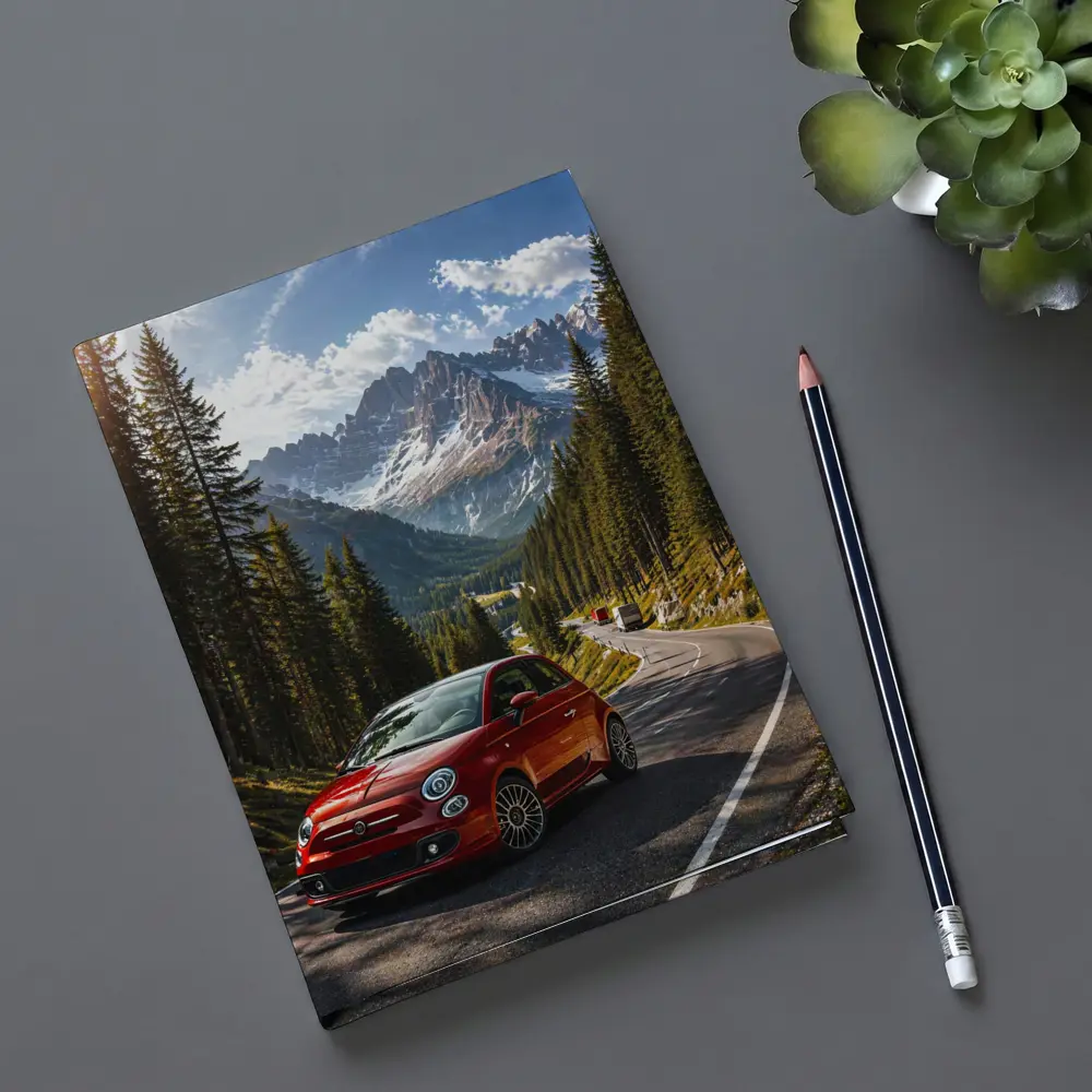 Fiat 500 Red Mountain Alpine Road Drive – Notebooks