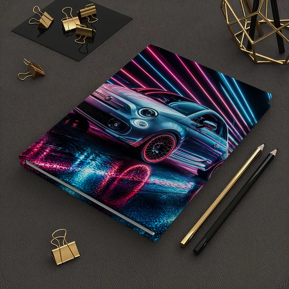 Fiat 500 Neon Lights Night Drive – Notebooks