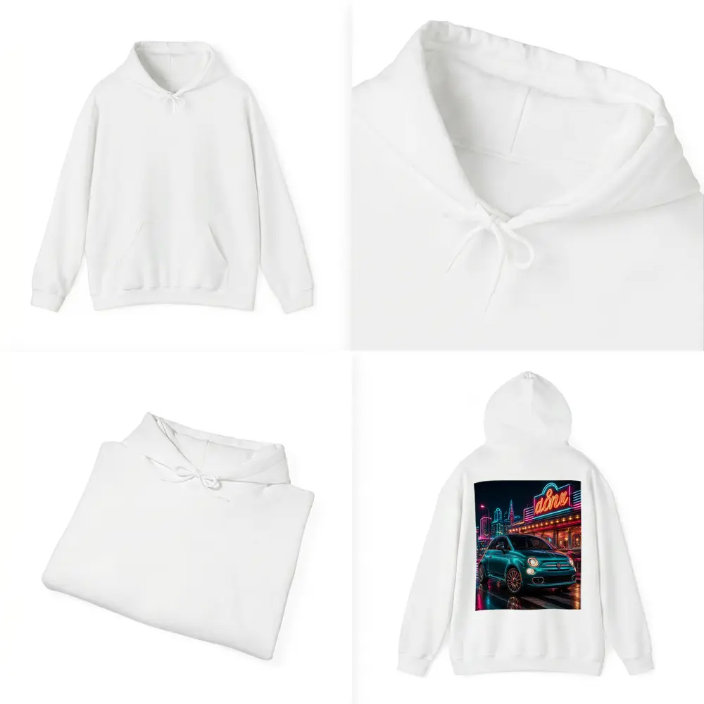 Fiat 500 Neon Diner Night City – Hoodies