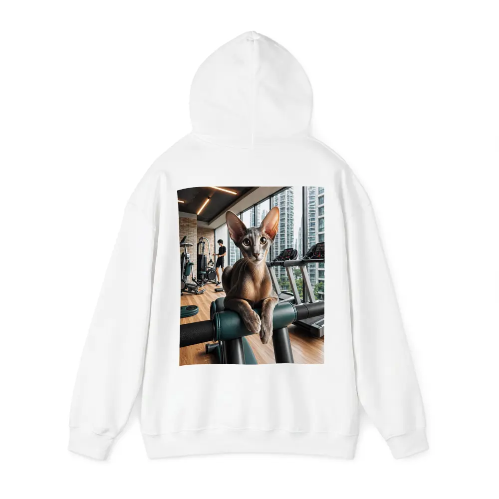 Oriental Shorthair Cat Relaxing in Gym – Hoodies