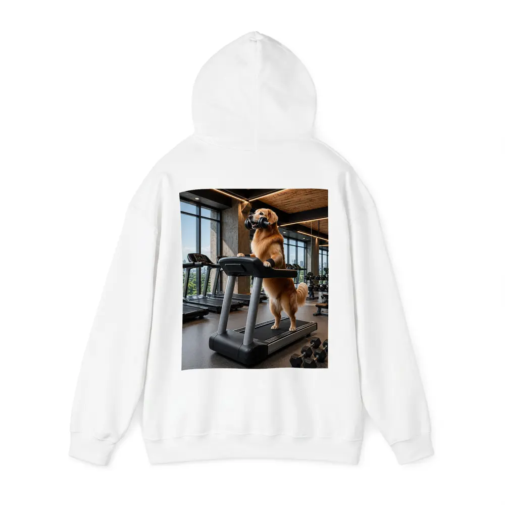 Golden Retriever Working Out In Gym – Hoodies